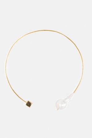 Baroque Pearl Choker 24ct Gold Plated  AAA Baroque Pearl